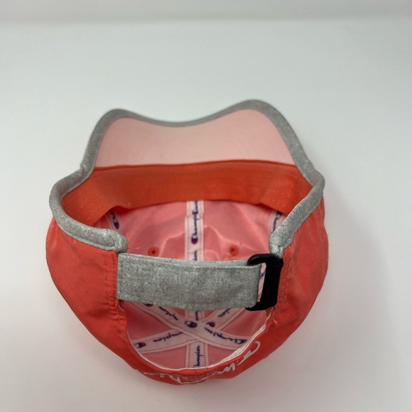 Champion Women’s Adjustable Hat Coral Pink White C Embroidered Logo Baseball Hat - Picture 10 of 11